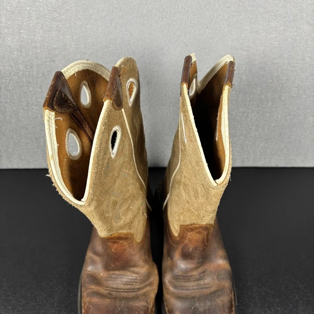 Ariat Workhog Boots Square Toe Unisex Youth Size 2 Cowboy 10008644 Western Brown